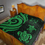 Fiji Polynesian Premium Quilt - Green Tentacle Turtle Crest 10