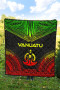 Vanuatu Premium Quilt - Vanuatu Coat Of Arms Polynesian Chief Reggae Version 2