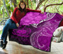 Samoa Custom Personalised Premium Quilt - Samoa Seal Wave Style (Pink) 7