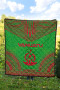 Vanuatu Premium Quilt - Vanuatu Coat Of Arms Polynesian Chief Green Version 2