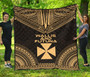 Wallis And Futuna Premium Quilt - Wallis And Futuna Coat Of Arms Polynesian Chief Gold Version 1