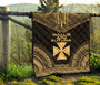 Wallis And Futuna Premium Quilt - Wallis And Futuna Coat Of Arms Polynesian Chief Gold Version 6