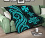 Wallis and Futuna Premium Quilt - Turquoise Tentacle Turtle 10