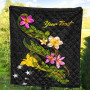 Papua New Guinea Polynesian Custom Personalised Quilt - Plumeria Tribal 4