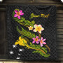 Papua New Guinea Polynesian Custom Personalised Quilt - Plumeria Tribal 5