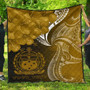 Samoa Custom Personalised Premium Quilt - Samoa Seal Wave Style (Gold) 1