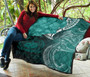 Samoa Custom Personalised Premium Quilt - Samoa Seal Wave Style (Green) 7