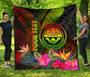 Federated States of Micronesia Polynesian Personalised Quilt -  Hibiscus and Banana Leaves 2