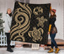 Tonga Polynesian Premium Quilt - Gold Tentacle Turtle 2