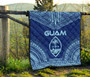 Guam Premium Quilt - Guam Coat Of Arms Polynesian Chief Blue Version 6