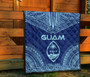 Guam Premium Quilt - Guam Coat Of Arms Polynesian Chief Blue Version 7