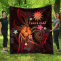 Nauru Polynesian Personalised Premium Quilt - Legend of Nauru (Red) 3