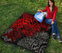 Guam Polynesian Premium Quilt - Red Turtle Flowing 7