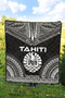 Tahiti Premium Quilt - Tahiti Flag Polynesian Chief Black Version 2