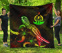 Vanuatu Polynesian Premium Quilt - Turtle With Blooming Hibiscus Reggae 2