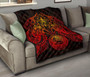 American Samoa Polynesian Premium Quilt - American Samoa Seal Turtle Manta Ray Red Style 2