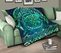 Polynesian Hawaii Premium Quilt - Whale Hawaii Map Green Galaxy 10