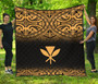 Hawaii Premium Quilt - Gold Kanaka Maoli Polynesian Tattoo & Black Frog 1