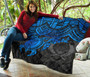 Pohnpei Polynesian Premium Quilt - Polynesian Blue Turtle 7