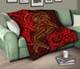 American Samoa Premium Quilt - Red Shark Polynesian Tattoo 10