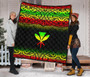 Hawaii Premium Quilt - Reggae Kanaka Maoli Polynesian Tattoo & Black Frog 3