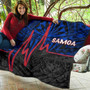 Samoa Premium Quilt - Samoa Seal With Polynesian Patterns In Heartbeat Style(Blue) 2