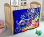 Guam Custom Personalised  Premium Quilt - Turtle Plumeria (Blue) 7
