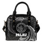 Palau Polynesian Shoulder Handbag - White Tribal Wave 1