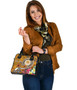 FSM Custom Personalised Shoulder Handbag - Turtle Plumeria (Gold) 3