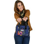 Samoa Polynesian Custom Personalised Shoulder Handbag - Floral With Seal Blue 2