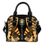 Nauru Shoulder Handbag - Polynesian Tattoo Gold 1