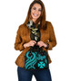 Wallis And Futuna Shoulder Handbag - Turquoise Tentacle Turtle 4