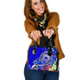 Samoa Shoulder Handbag - Turtle Plumeria (Blue) 1