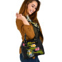 Nauru Polynesian Shoulder Handbag - Plumeria Tribal 3