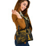 New Caledonia Custom Personalised Shoulder Handbag - Cross Style Gold Color 6