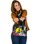 New Caledonia Shoulder Handbag - Turtle Plumeria Banana Leaf Crest 1