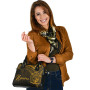 Nauru Shoulder Handbag - Cross Style Gold Color 5