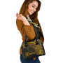 Nauru Shoulder Handbag - Cross Style Gold Color 6