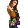 Kosrae Shoulder Handbag - Rainbow Polynesian Pattern 6