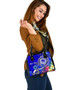 FSM Custom Personalised Shoulder Handbag - Turtle Plumeria (Blue) 2