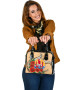 Tahiti Polynesian Shoulder Handbag - Hibiscus Coat Of Arm Beige 1