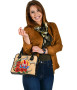 Tahiti Polynesian Shoulder Handbag - Hibiscus Coat Of Arm Beige 3