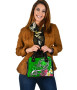 Hawaii Polynesian Shoulder Handbag - Turtle Plumeria (Green) 4