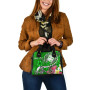 Fiji Custom Personalised Shoulder Handbag - Turtle Plumeria (Green) 8