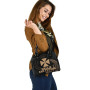 Wallis And Futuna Polynesian Shoulder Handbag - Gold Tribal Wave 3