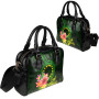 Cook Islands Polynesian Shoulder Handbag - Floral With Seal Flag Color 9