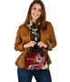 FSM Custom Personalised Shoulder Handbag - Turtle Plumeria (Red) 4