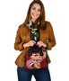 Tonga Personalised Shoulder Handbag - Tonga Coat Of Arms With Polynesian Patterns 6