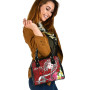 Fiji Custom Personalised Shoulder Handbag - Turtle Plumeria (Red) 8