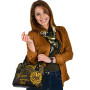 French Polynesia Custom Personalised Shoulder Handbag - Cross Style Gold Color 5